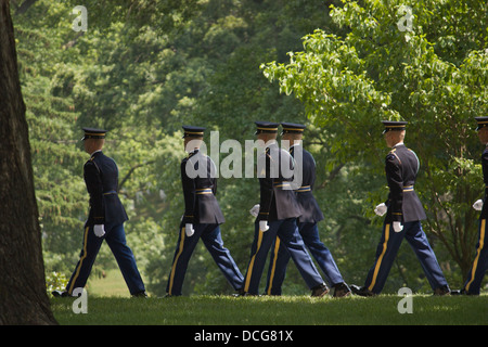 Die Wachablösung am Friedhof von Arlington Virginia, Vereinigte Staaten Stockfoto