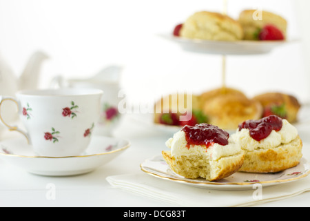 Englische Creme Tee Stockfoto