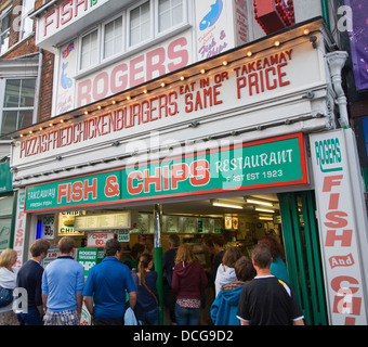 Rogers Fish &amp; Chips-shop Great Yarmouth, Norfolk, England Stockfoto