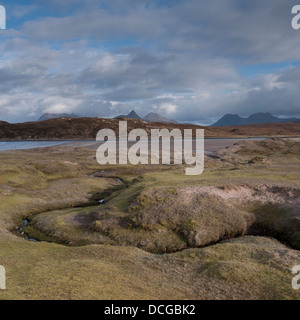 Die Küstenlandschaft der Inverpolly National Nature Reserve in Assynt auf North West Küste von Schottland UK Stockfoto