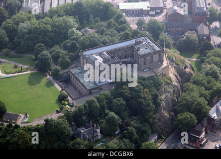 Luftaufnahme von Nottingham Castle Stockfoto