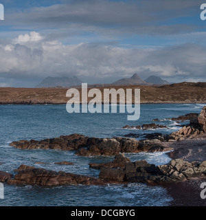 Die Küstenlandschaft der Inverpolly National Nature Reserve in Assynt auf North West Küste von Schottland UK Stockfoto