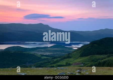 Sonnenuntergang über den Mawddach Mündung Snowdonia-Nationalpark Stockfoto