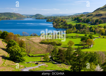 Ullswater von Martindale-Straße in den Lake District National Park, Howtown, Cumbria, England, UK, Europa. Stockfoto