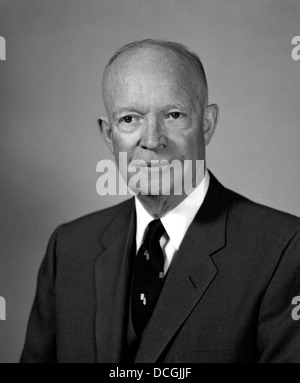 Digital restauriert amerikanischen Geschichte Foto von Präsident Dwight Eisenhower. Stockfoto