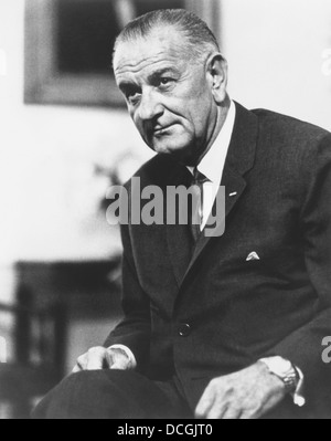 Digital restauriert amerikanischen Geschichte Foto von Präsident Lyndon Baines Johnson. Stockfoto