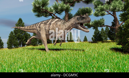 Ceratosaurus Jagd für seine nächste Mahlzeit. Stockfoto