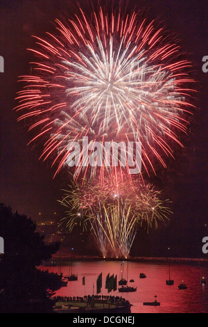 Der britische Feuerwerk Meisterschaften, Plymouth, Devon, August 2013 Stockfoto