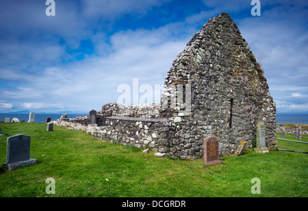 Die Ruinen der Trumpan Kirche, Waternish, Isle Of Skye, Schottland Stockfoto