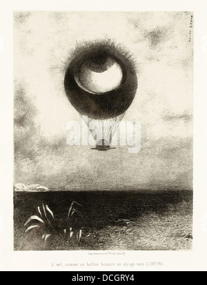 „To Edgar Poe (The Eye, Like a Strange Balloon, Mounts Towards Infinity)“ (AC1997.14.1.1) ist ein Kunstwerk, das Edgar Allan Poe gewidmet ist und Themen des Geheimnisses und der Unendlichkeit erforscht. Stockfoto