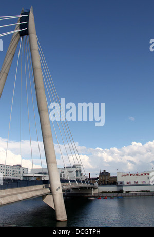 Southport Marine Brücke im Badeort Lancashire Stockfoto