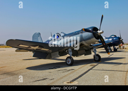 Eine Vought F4U-1 Corsair Flugzeuge, Chino, Kalifornien. Stockfoto