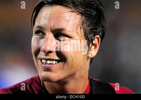 17. August 2013 - Rochester, NY, Vereinigte Staaten von Amerika - 17. August 2013: Western New York Flash forward Abby Wambach #20 nach der Western New York Flash besiegt Boston Breakers 2-1 Sahlen Stadion in Rochester, NY. Stockfoto