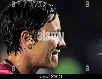 17. August 2013 - Rochester, NY, Vereinigte Staaten von Amerika - 17. August 2013: Western New York Flash forward Abby Wambach #20 nach der Western New York Flash besiegt Boston Breakers 2-1 Sahlen Stadion in Rochester, NY. Stockfoto