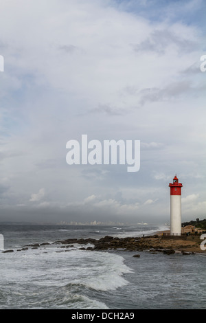 Umhlanga Rocks Light House, South Africa. Stockfoto