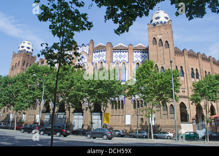 Der Plaza Monumental de Barcelona, auch bekannt als La Monumental, Barcelona, Spanien Stockfoto