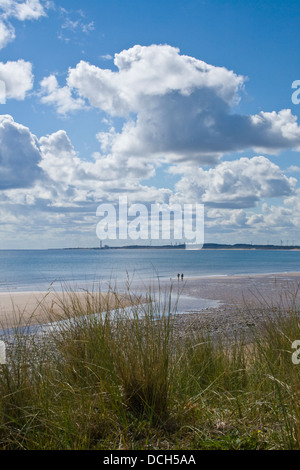 Strand von Druridge Bay Northumberland Stockfoto