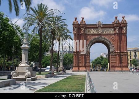 Arc de Triomf, Barcelona, Spanien Stockfoto