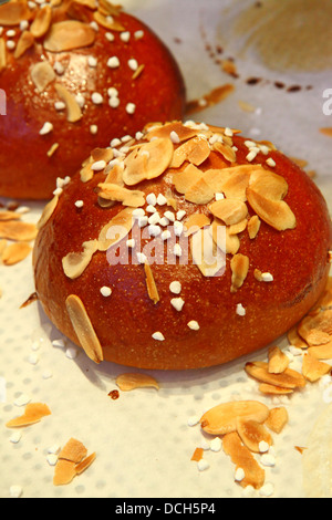 Brioche A leichte Roll reich mit Eiern und Butter und etwas süß Stockfoto