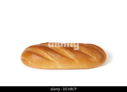 Einen Laib Brot platziert auf weiß Stockfoto