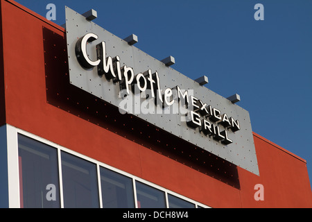 Chipotle Mexican grill im südlichen Kalifornien Santa Ana Stockfoto