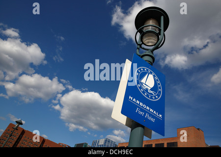 Harborwalk, Boston, Massachusetts Stockfoto