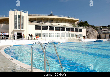 Der berühmte Plymouth Tinside Pool Stockfoto