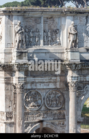 Detail der Konstantinsbogen, Rom, Italien Stockfoto