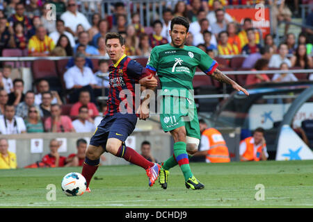 Barcelona, Spanien. 18. August 2013. Messi während der spanischen La Liga-Spiel zwischen Barcelona und Levante aus dem Nou Camp Stadion. Bildnachweis: Aktion Plus Sport/Alamy Live-Nachrichten Stockfoto