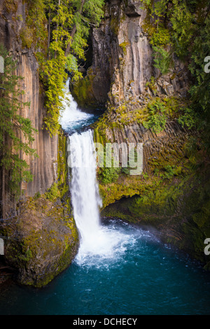 Toketee Falls Wasserfall im Douglas County, Oregon Stockfoto