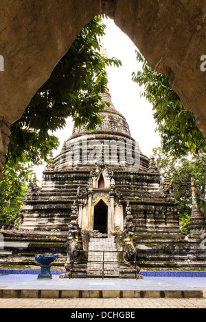 Chedi Shan Stil im Wat Papoa, Chiangmai Thailand Stockfoto