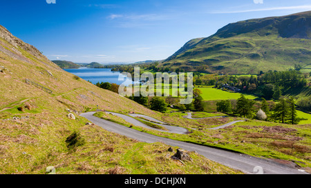 Ullswater von Martindale-Straße in den Lake District National Park, Howtown, Cumbria, England, UK, Europa. Stockfoto