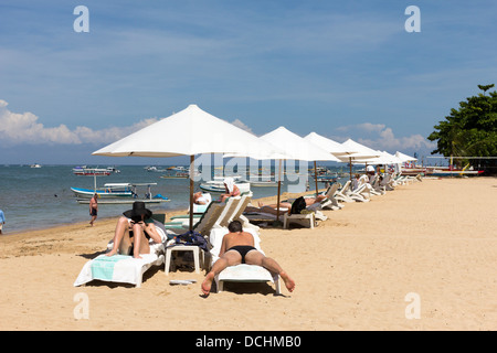 Strand von Sanur - Bali - Indonesien Stockfoto