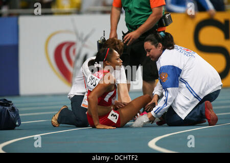 Allyson Felix (USA), 16. August 2013 - Leichtathletik: Allyson Felix USA verletzt hat in der Frauen-200 m-Finale bei den 14. Weltmeisterschaften im Luzhniki-Stadion, Moskau, Russland. (Foto von Takashi Okui) Stockfoto