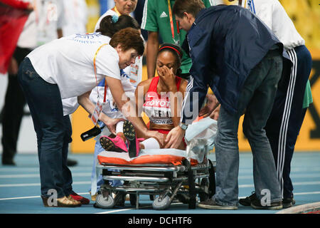 Allyson Felix (USA), 16. August 2013 - Leichtathletik: Allyson Felix USA verletzt hat in der Frauen-200 m-Finale bei den 14. Weltmeisterschaften im Luzhniki-Stadion, Moskau, Russland. (Foto von Takashi Okui) Stockfoto