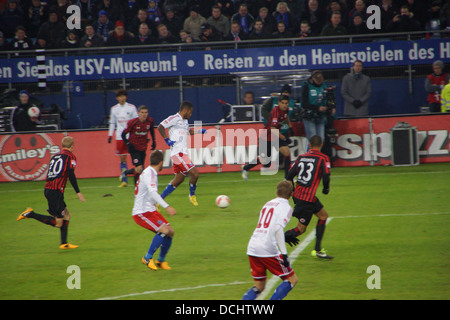 Die Fußball-Spieler Dennis Aogo vom Hamburger Sportverein HSV Hamburg-team Stockfoto