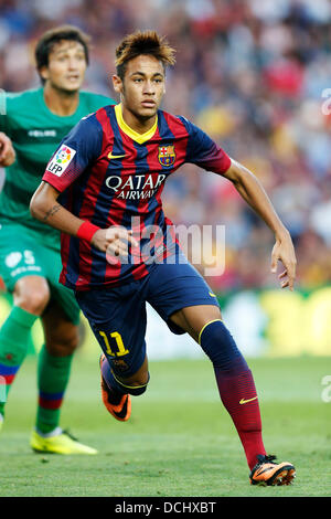 Barcelona, Spanien. © 18. August 2013. Neymar (Barcelona) Football / Soccer: Spanisch "Liga Espanola" entsprechen Betweena FC Barcelona 7-0 Levante UD im Camp Nou in Barcelona, Spanien. © D . Nakashima/AFLO/Alamy Live-Nachrichten Stockfoto