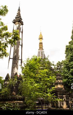 Chedi Shan Stil im Wat Papoa, Chiangmai Thailand Stockfoto