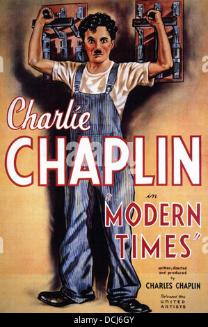 Neuzeit - Filmplakat - Regie: Charlie Chaplin - United Artists, 1936 Stockfoto