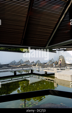 Suzhou Museum vom Architekten I.M Pei entworfen und in 2006 A moderne Interpretation der Baustile aus dieser abgeschlossen Stockfoto