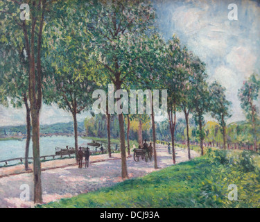 19. Jahrhundert - Kastanien Bäume Alley - Alfred Sisley (1878) - Metropolitan Museum of Art - New York - Öl auf Leinwand Stockfoto