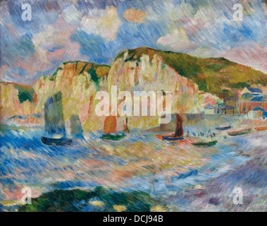 19. Jahrhundert - Meer und Klippen - Pierre-Auguste Renoir (Auguste Renoir) (1885) - Met Museum of Art - New York - Öl auf Leinwand Stockfoto
