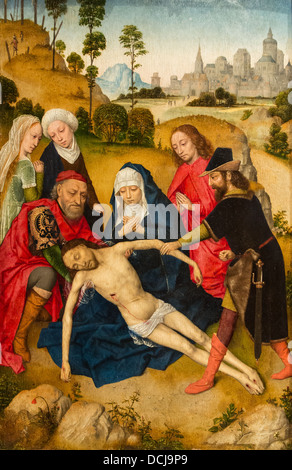 15. Jahrhundert - die Beweinung Christi - Metropolitan Museum of Art - New York Öl auf Holz Stockfoto