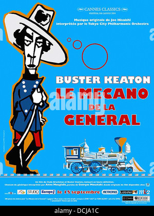 Das GENERAL - Buster Keaton Produktionen 1927 - französische Filmplakat Stockfoto