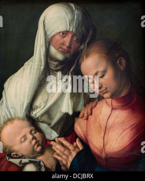 16. Jahrhundert - Jungfrau und Kind mit St. Anna, 1519 - Albrecht Dürer Öl auf Holz Stockfoto