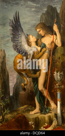 19. Jahrhundert - Ödipus und die Sphinx, 1864 - Gustave Moreau Philippe Sauvan-Magnet / aktive Museum Stockfoto