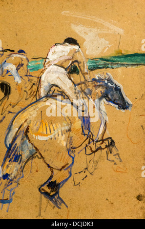 19. Jahrhundert - Jockey, um 1890 - Henri Toulouse Lautrec Philippe Sauvan-Magnet / aktive Museum Stockfoto