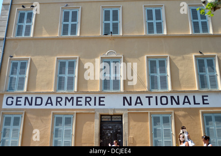 Gendarmerie Nationale Gebäude, Kino Museum, St Tropez, Var, Cote d'Azur, Frankreich Stockfoto