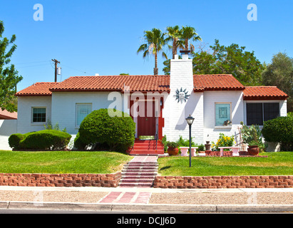 Einem gepflegten Wohnhaus in Boulder City, Nevada. Stockfoto