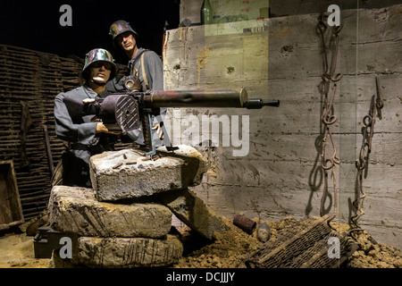 Deutsche Maschinengewehr Maschinengewehr 08 / 08/15 MG des ersten Weltkrieges Memorial Museum Passchendaele 1917, Zonnebeke Stockfoto